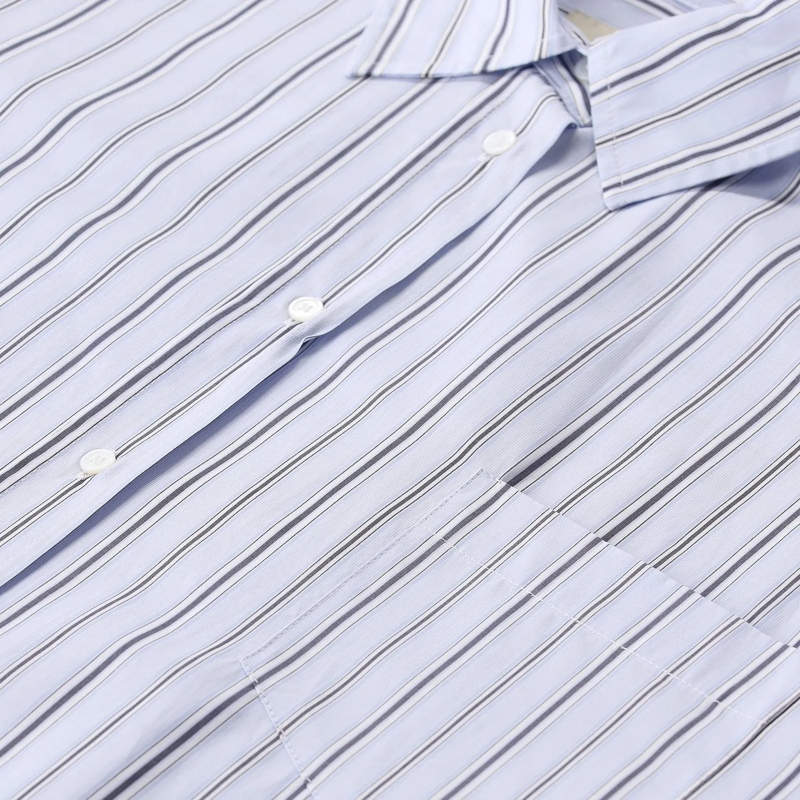 WEEKEND Max Mara Chemisier Gestreifte Hemdbluse Amour aus Baumwolle blau(Image 3)