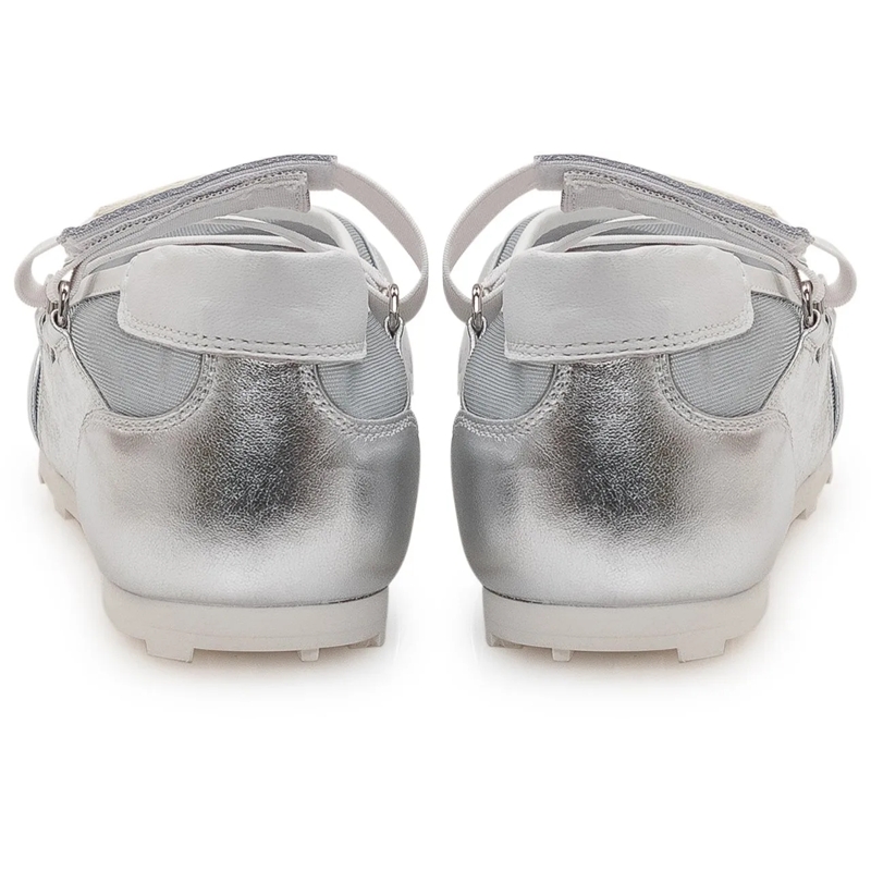 Marni Ballerinas Ballerine con Doppio Cinturino e Inserto in Rete silber(Image 3)
