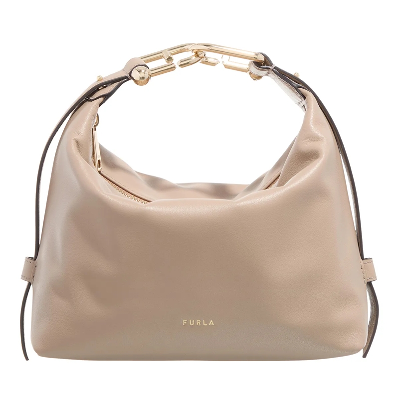 Furla Hobo Bag Furla Tonie Mini Hobo Greige