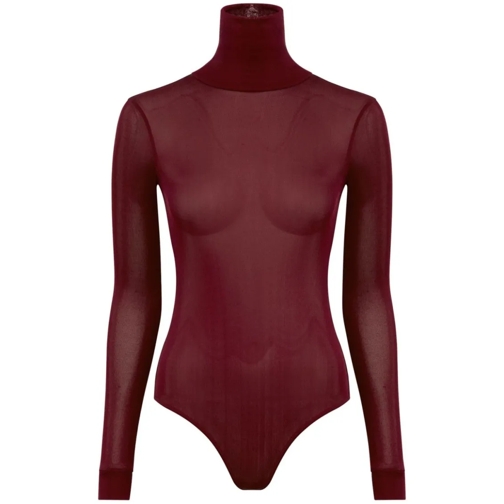 Maison Margiela Bodysuit With High Neck Burgundy 