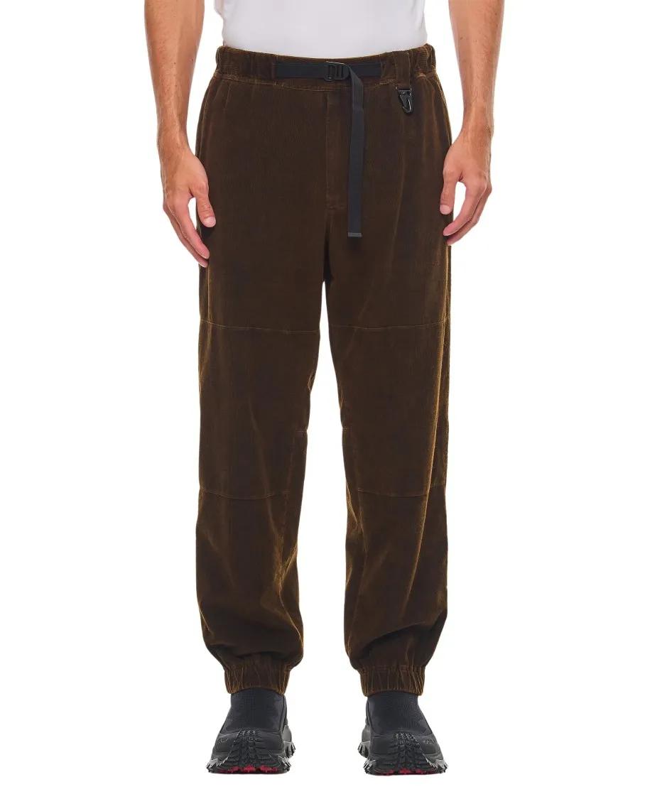 Thumbnail - Moncler - Brown Ribbed Trousers - Größe S - braun
