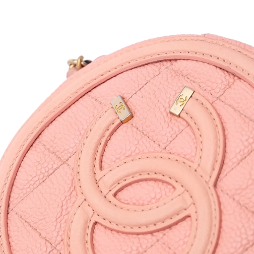 Chanel Sac à bandoulière 2019 Caviar CC Filigree Round Crossbody rose (Image 14)