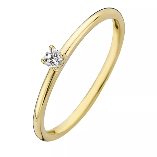 Blush Ring 1200YZI - Gold (14k) with Zirconia Yellow Gold Solitaire Ring