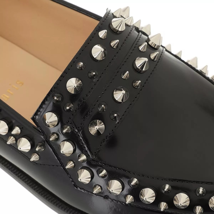 Mattia Spikes studded patent-leather loafers