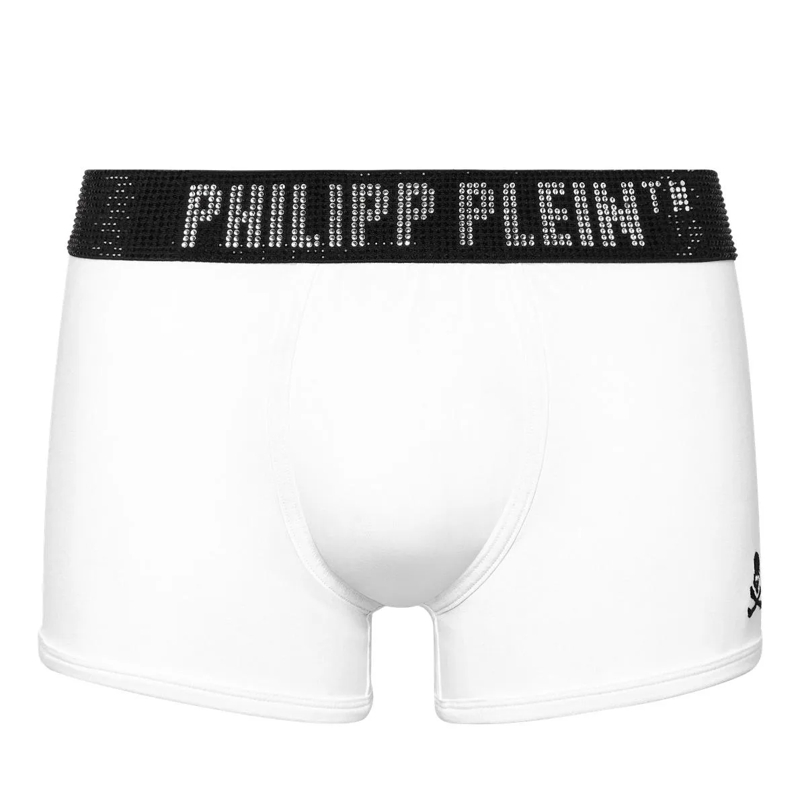 Philipp Plein  Boxer Mit Schmucksteinen weiss