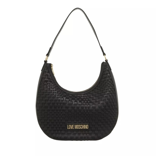 Love Moschino Woven Nero Hobo Bag
