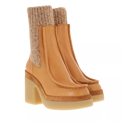Chloé Jamie Booties Leather Burning Camel Stiefel