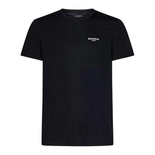 Balmain Black Logo Print T-Shirt Black 