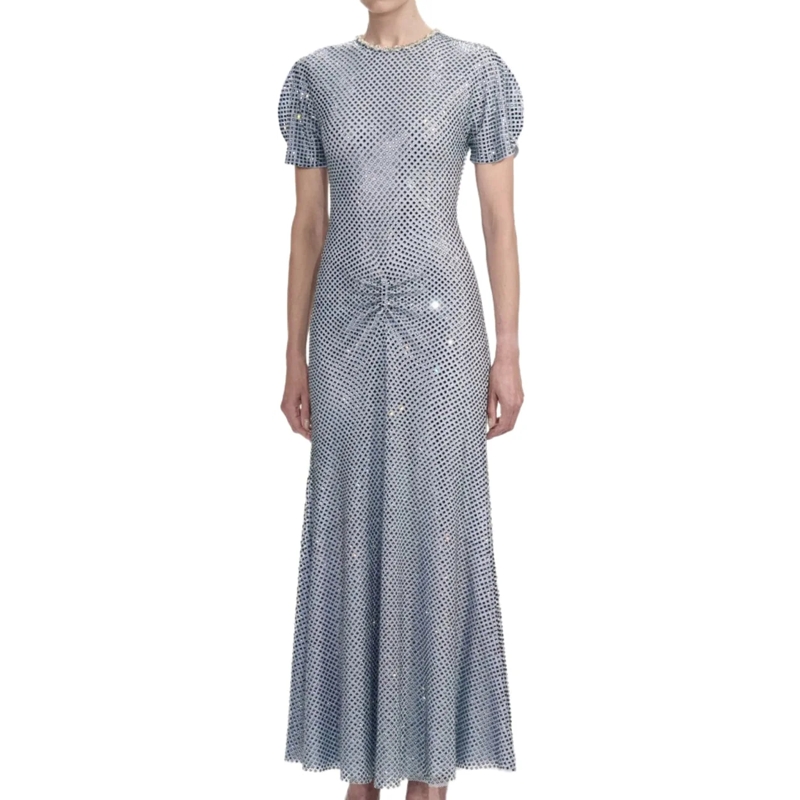 Self Portrait Midikleid Dresses Light Blue blau