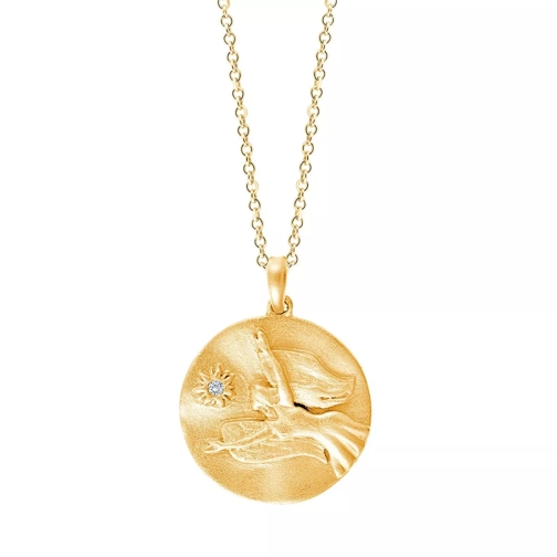 Pukka Berlin Zodiac Pendant - Virgo Yellow Gold Medium Halsketting