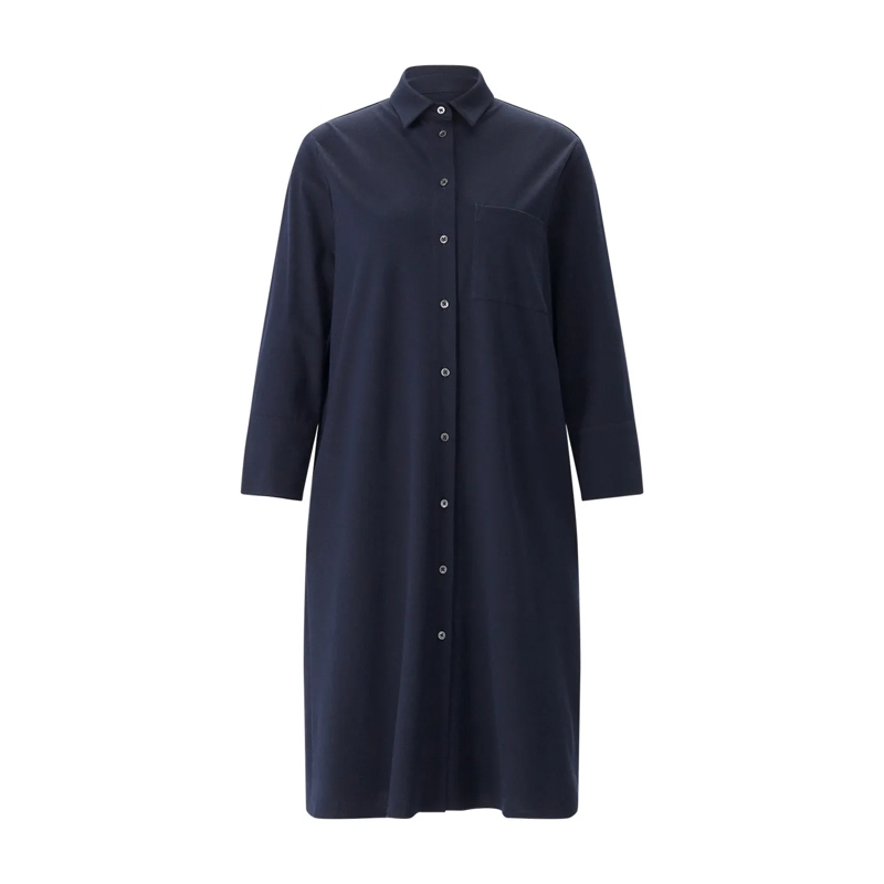 CIRCOLO 1901 Robe longue Blusenkleid in Midi-Länge blau