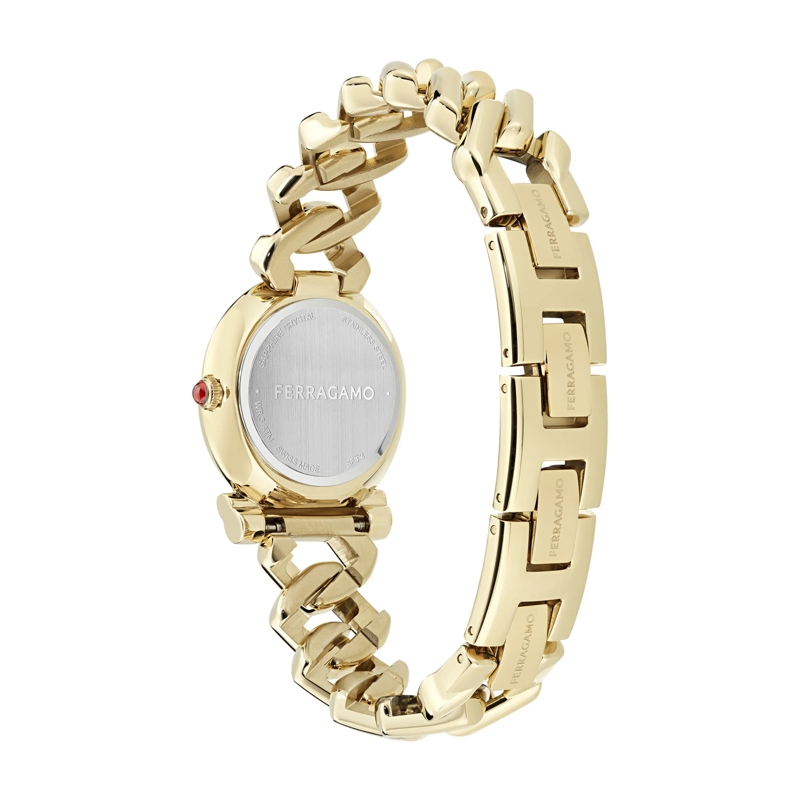 Salvatore Ferragamo Quarzuhr Quarz-Analoguhr Gancini Twisted Chain Gold(Image 3)