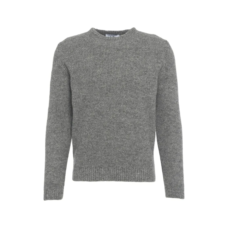 Gender Pullover Ribbed Grey Knit Sweater Grey