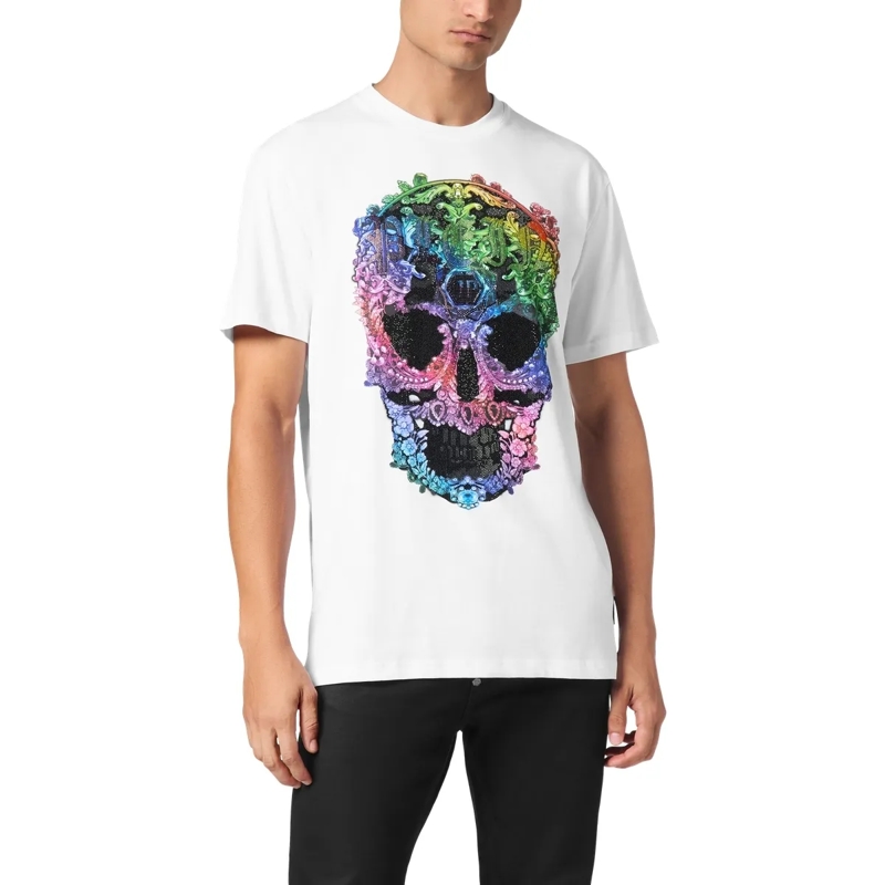 Philipp Plein T-Shirt T-Shirt Skull weiss