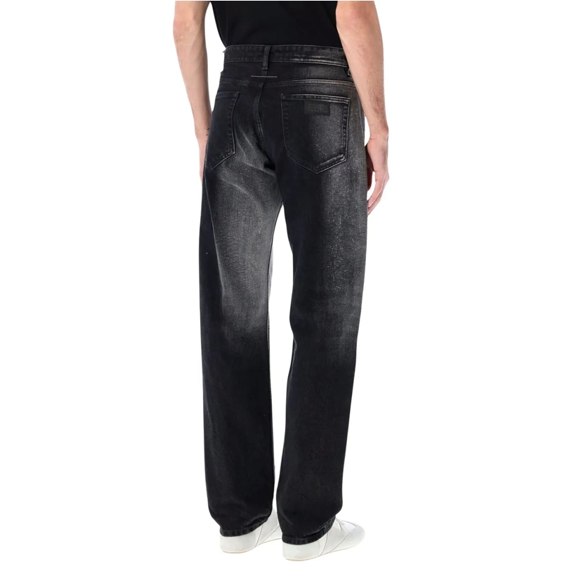 Maison Margiela Jeans mit geradem Bein Regular 5 Pocket Jeans Nero schwarz