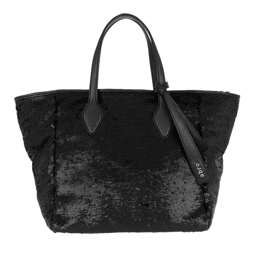 Abro Adria Shopping Bag Sequences Black/Nickel Draagtas