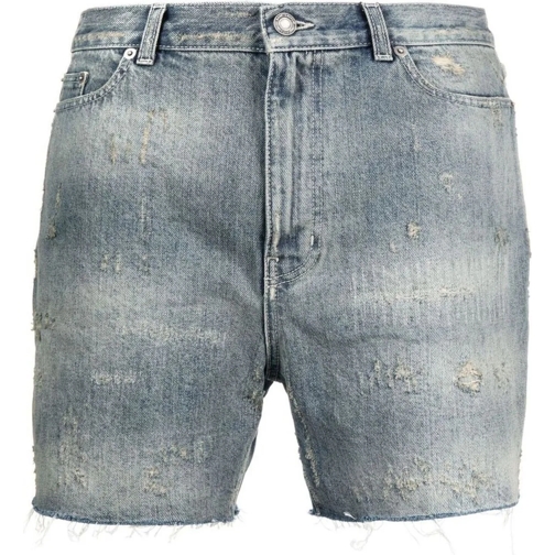 Saint Laurent Kurze Hosen Saint Laurent Denim Destroyed California Shorts blau