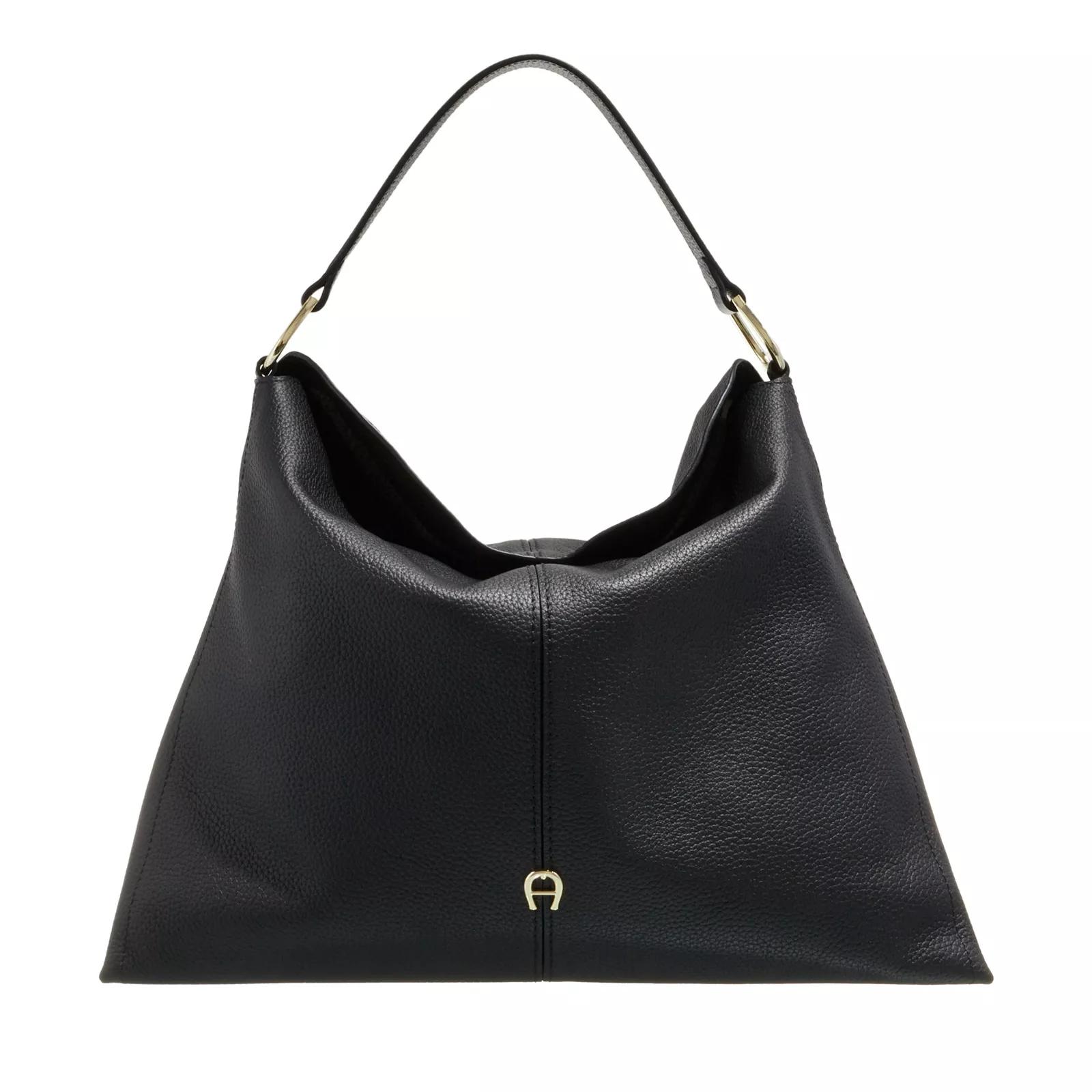 AIGNER Sava Black Hobo Bag