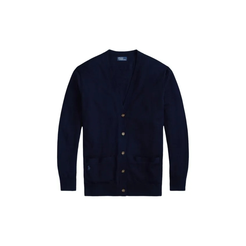 Polo Ralph Lauren Strickjacke V-Neck Italian Wool Cardigan Black