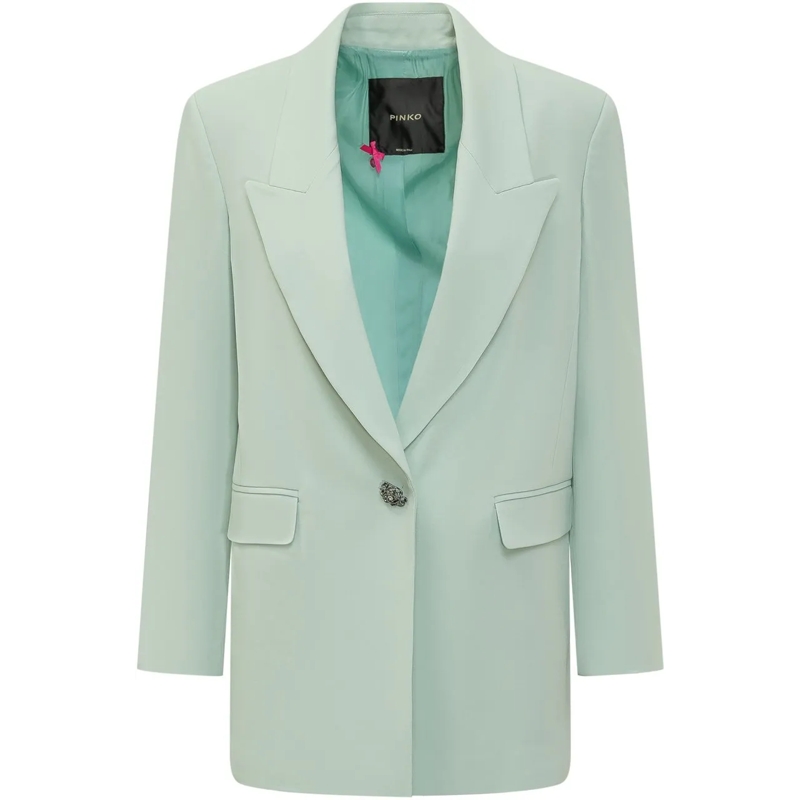 Pinko Blazer Giacca Mandarino Double grün
