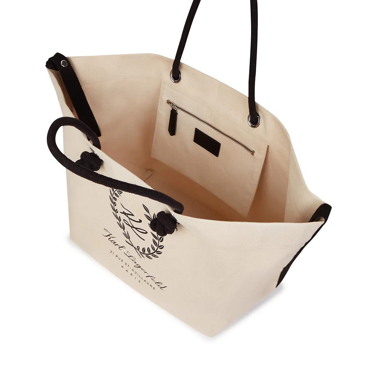 Thumbnail - Karl Lagerfeld Shopper - Hotel Karl Strandtasche mit Wappen - Gr. unisize - in Beige - für Damen