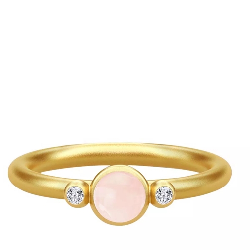 Julie Sandlau Little Prime Ring Gold/Milky Rose Solitaire Ring