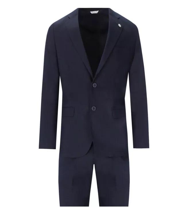 Manuel Ritz - Dark Blue Single-Breasted Suit - Größe M - blue