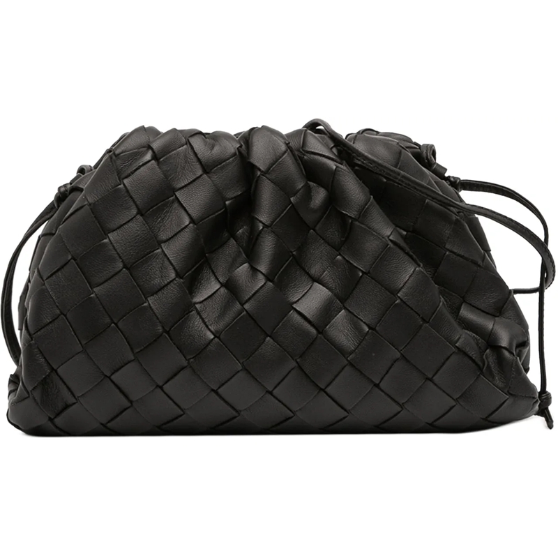 Bottega Veneta Schultertasche Nappa Intrecciato The Mini Pouch Crossbody schwarz