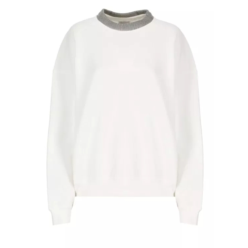 Brunello Cucinelli Sweatshirt With Jewel White 