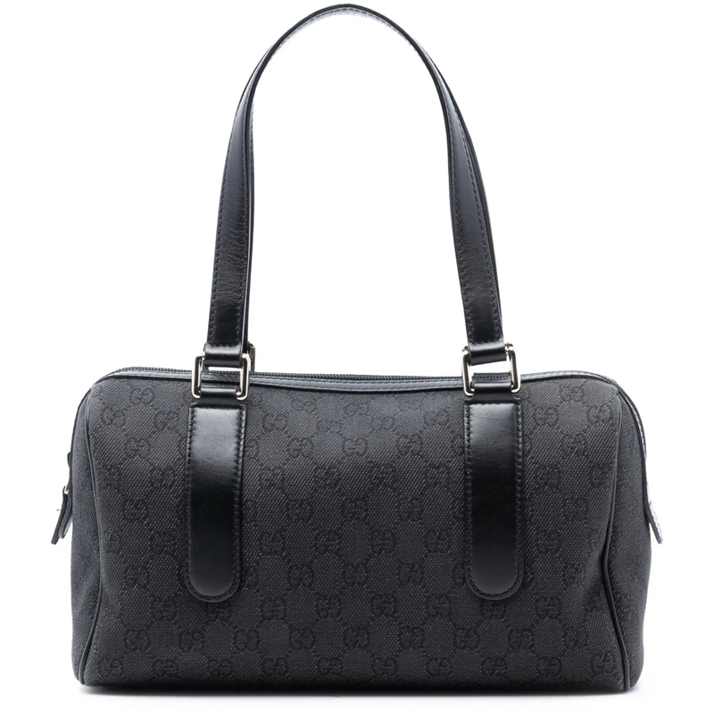 Gucci Tote GG Denim Charmy Boston Bag grau