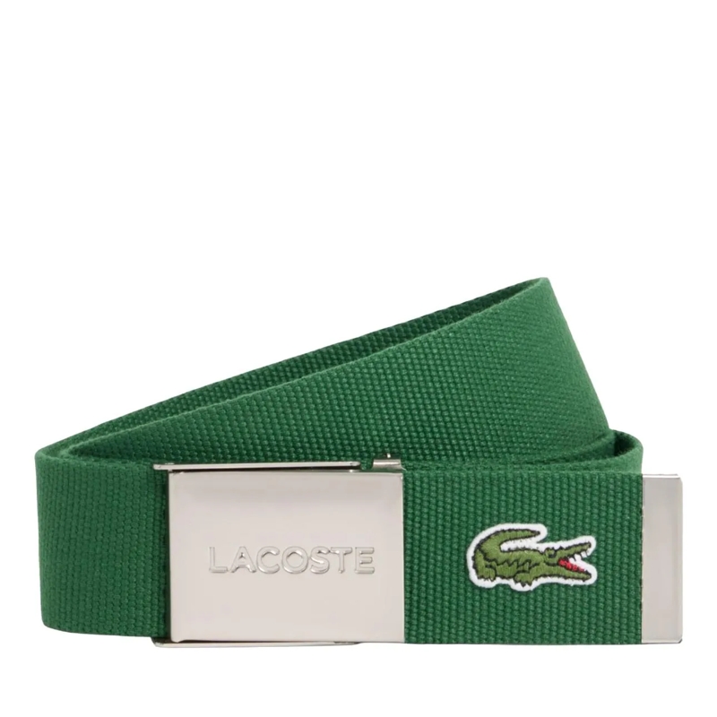 Lacoste Gürtel Lacoste LACOSTE Herren Gürtel aus Stoff - schönes  grün