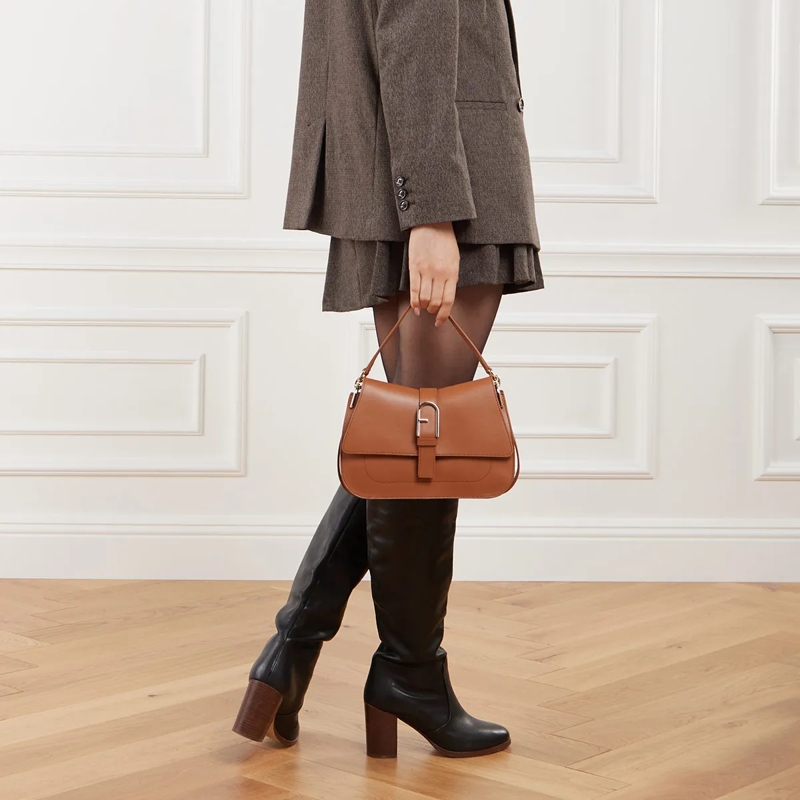 Furla Schultertasche Furla Flow M Top Handle Brandy(Image 3)