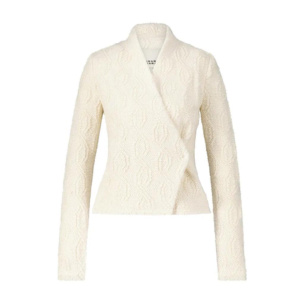 Isabel Marant - Strickjacke Loyana mit Zopfmuster - Größe 34 - creme