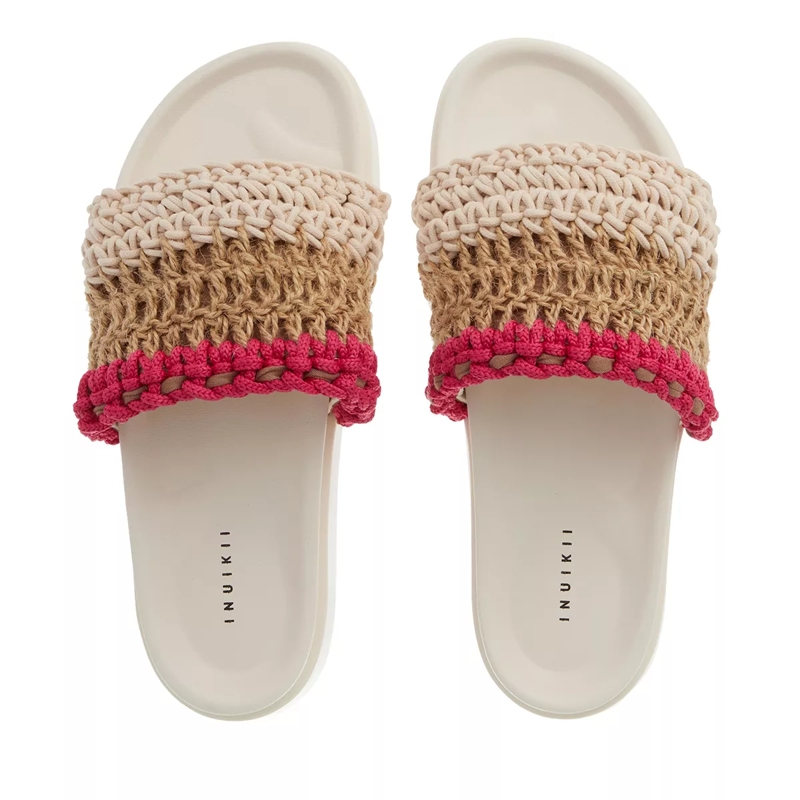 INUIKII Slides Loose Knitted Fuchsia(Image 3)