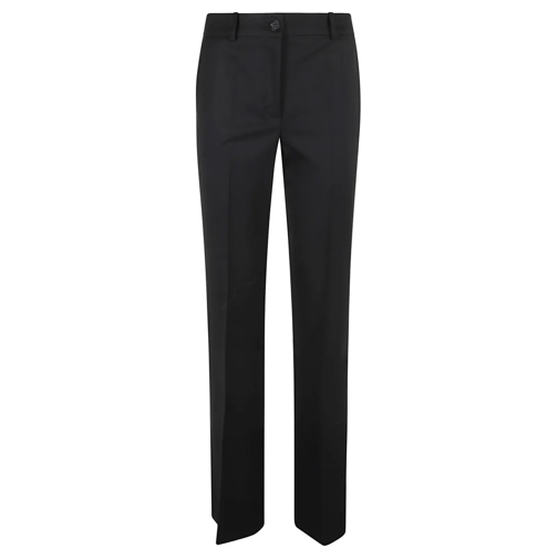 P.A.R.O.S.H.  Chic Black Wool Blend Flared Trousers Black