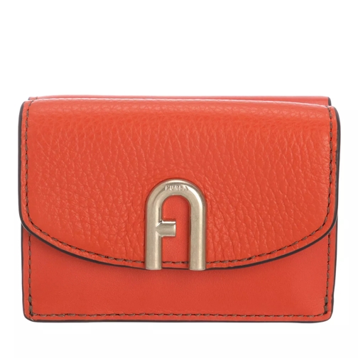 Furla Primula S Compact Wallet Tangerine Tri-Fold Portemonnee