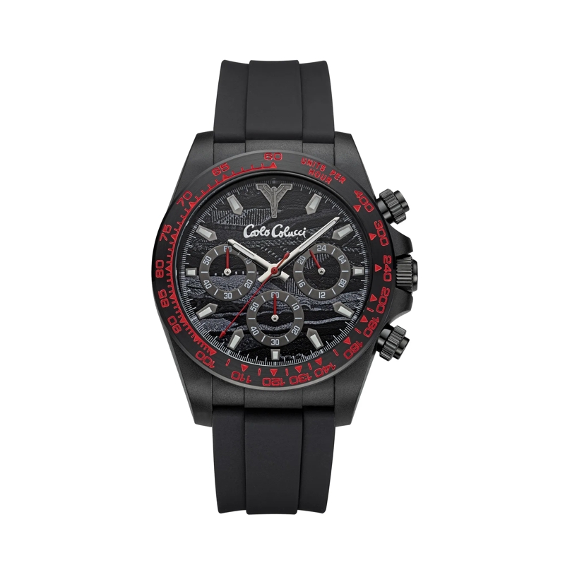Carlo Colucci Chronograph Chronograph CC700- Anzeige: 3+3 Chronograph Zeig multicolor