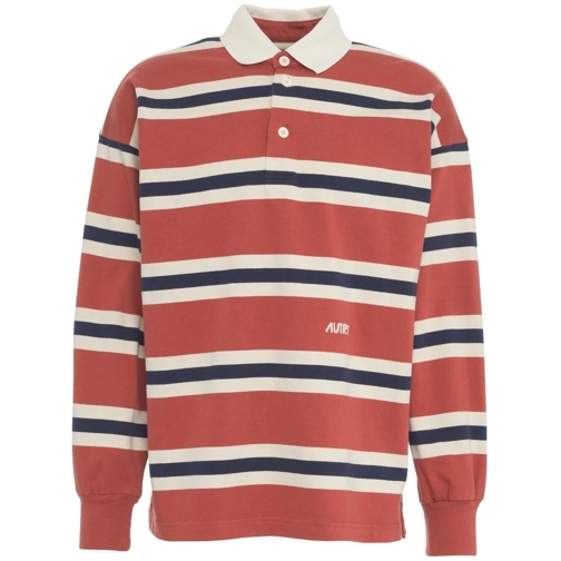 Autry International Polo Polo in striped jersey rot