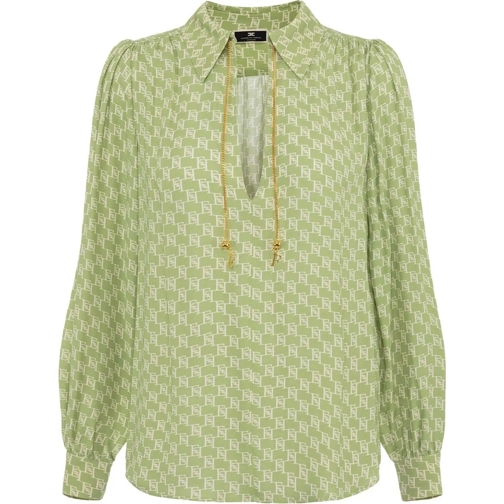 Elisabetta Franchi Blusen Shirts Green grün