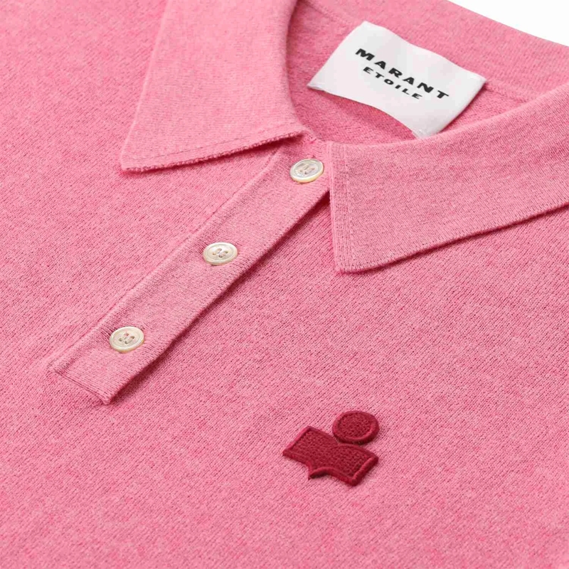 Isabel Marant Poloshirt Poloshirt Althea aus Strick pink(Image 3)