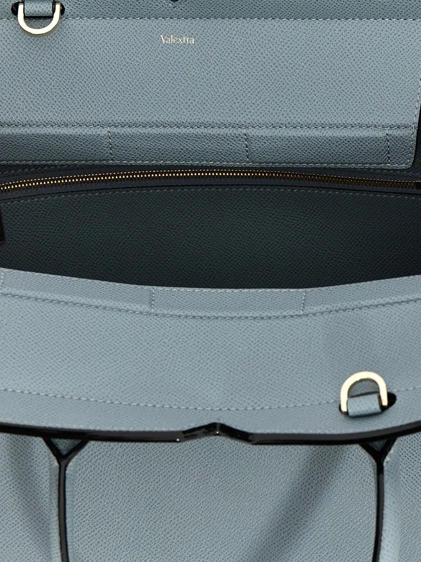 Valextra Shoppers & Totes 'Milano' Medium Handbag in grijs
