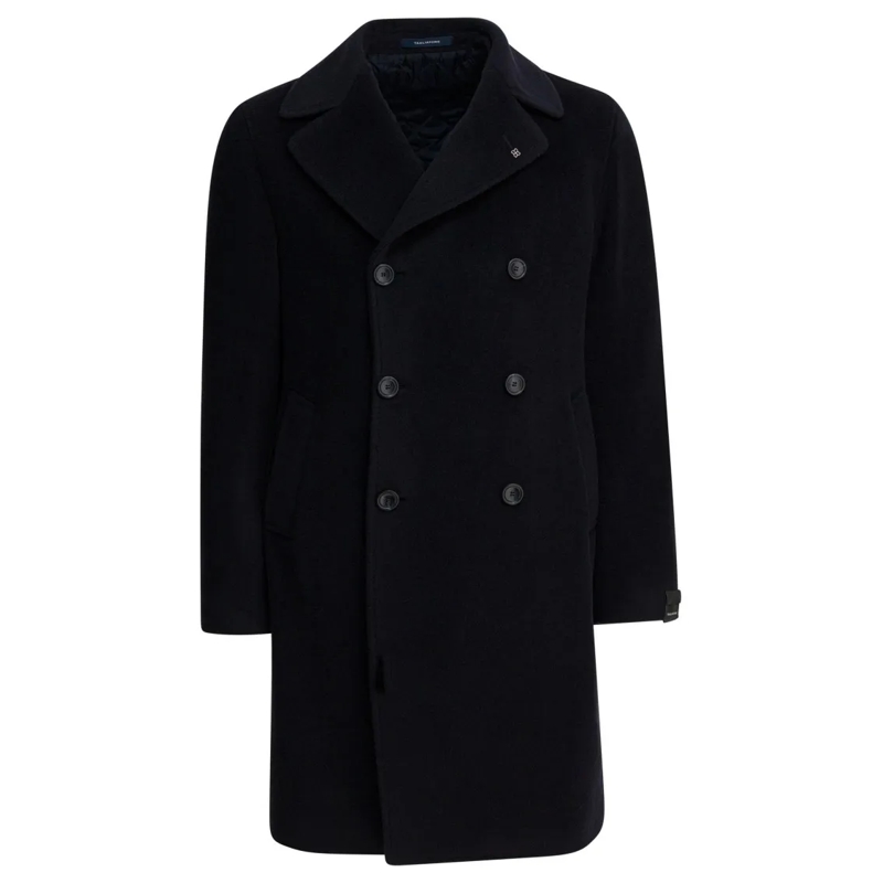 Tagliatore  Double-Breasted Wool Jacket With Tailored Silhouet Black