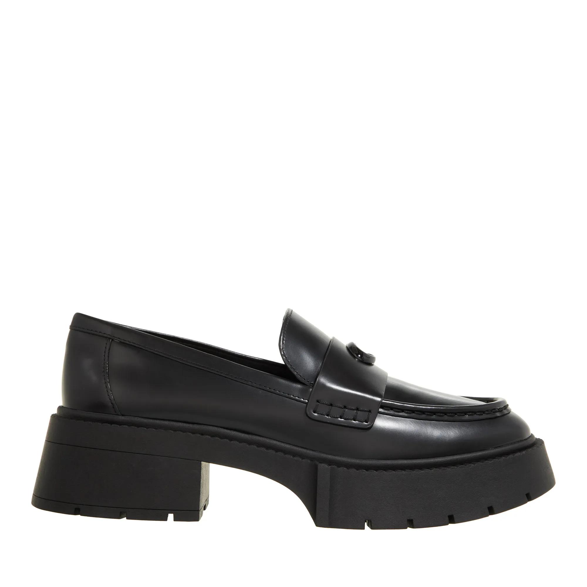 Coach Loafer - Leah Platform Leather - Gr. 36 (EU) - in Schwarz - für Damen