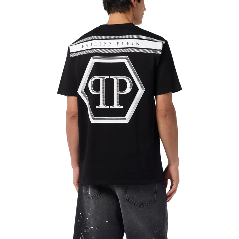 Philipp Plein T-Shirt Round Neck T-Shirt Stars Studs schwarz(Image 2)