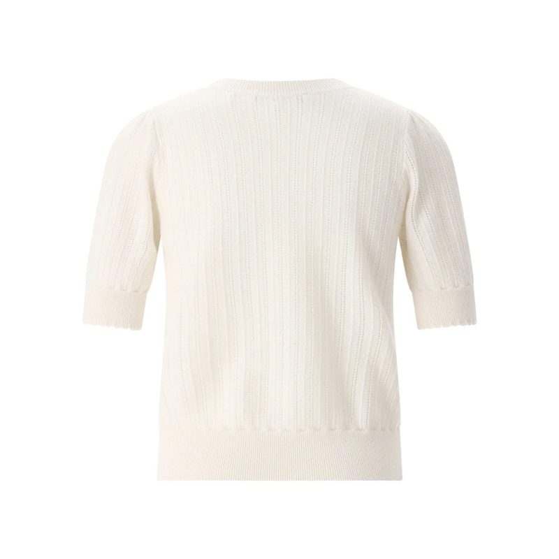 FRAME Pullover Kurzarmpullover aus Kaschmir weiß(Image 2)