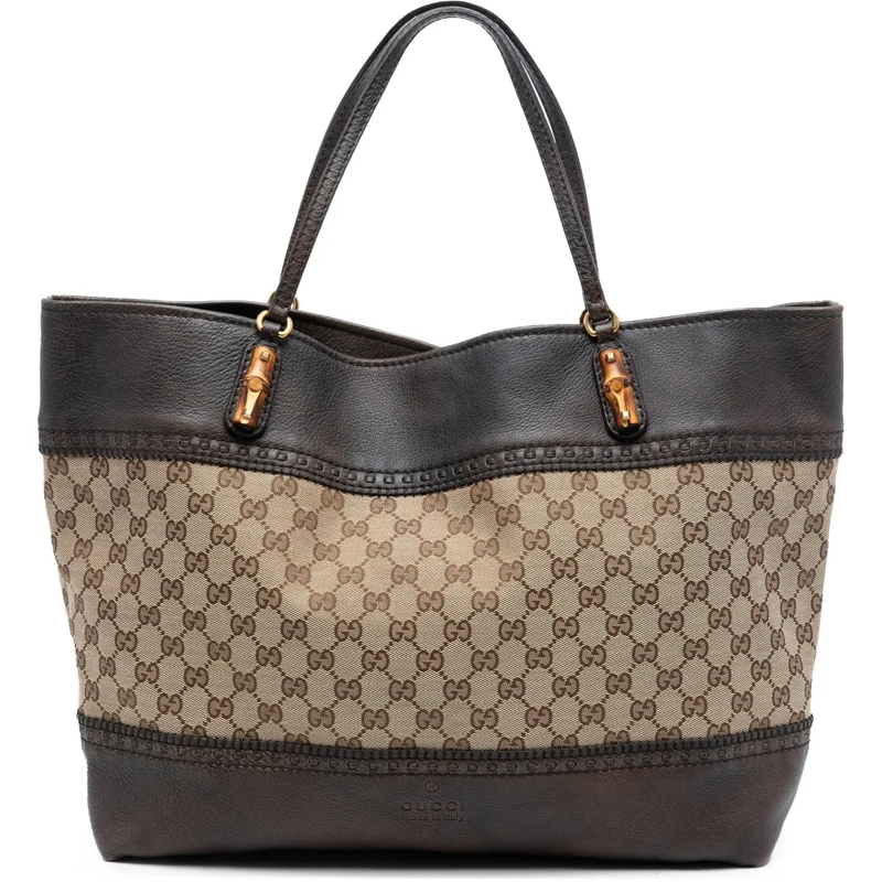 Gucci Shopper Large GG Canvas Laidback Crafty Tote braun