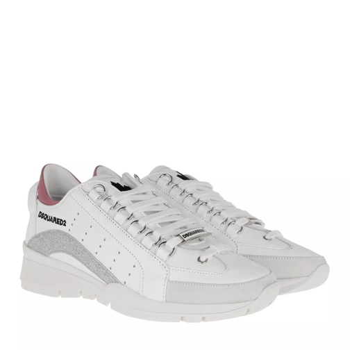 Dsquared2 Glitter Sneakers White Silver Low-Top Sneaker