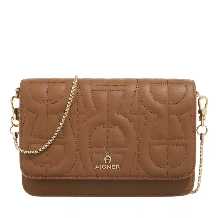 AIGNER Fashion Demi Brown Wallet On A Chain