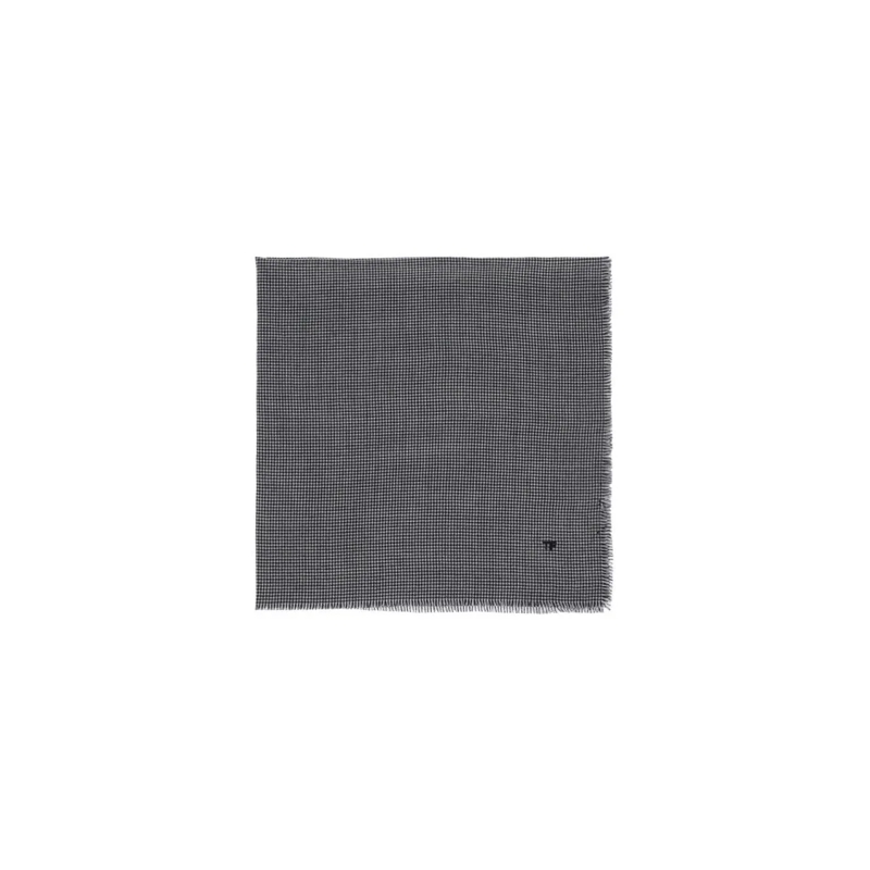 Tom Ford Écharpe légère Houndstooth Pattern Scarf Grey