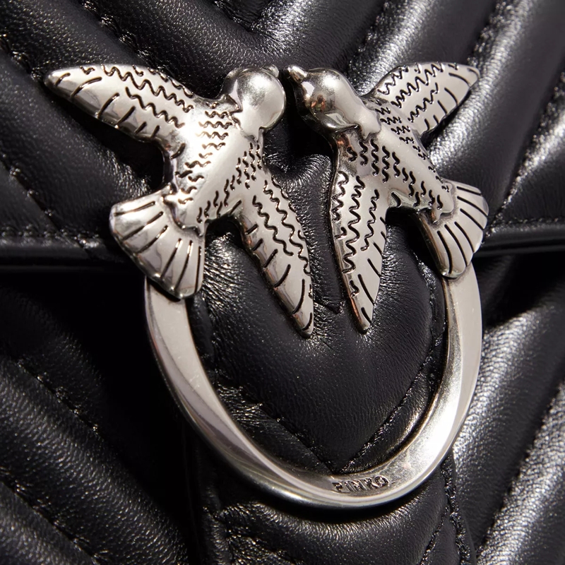 Pinko Crossbody Bag Love One Classic Dc Nero-Old Silver(Image 4)